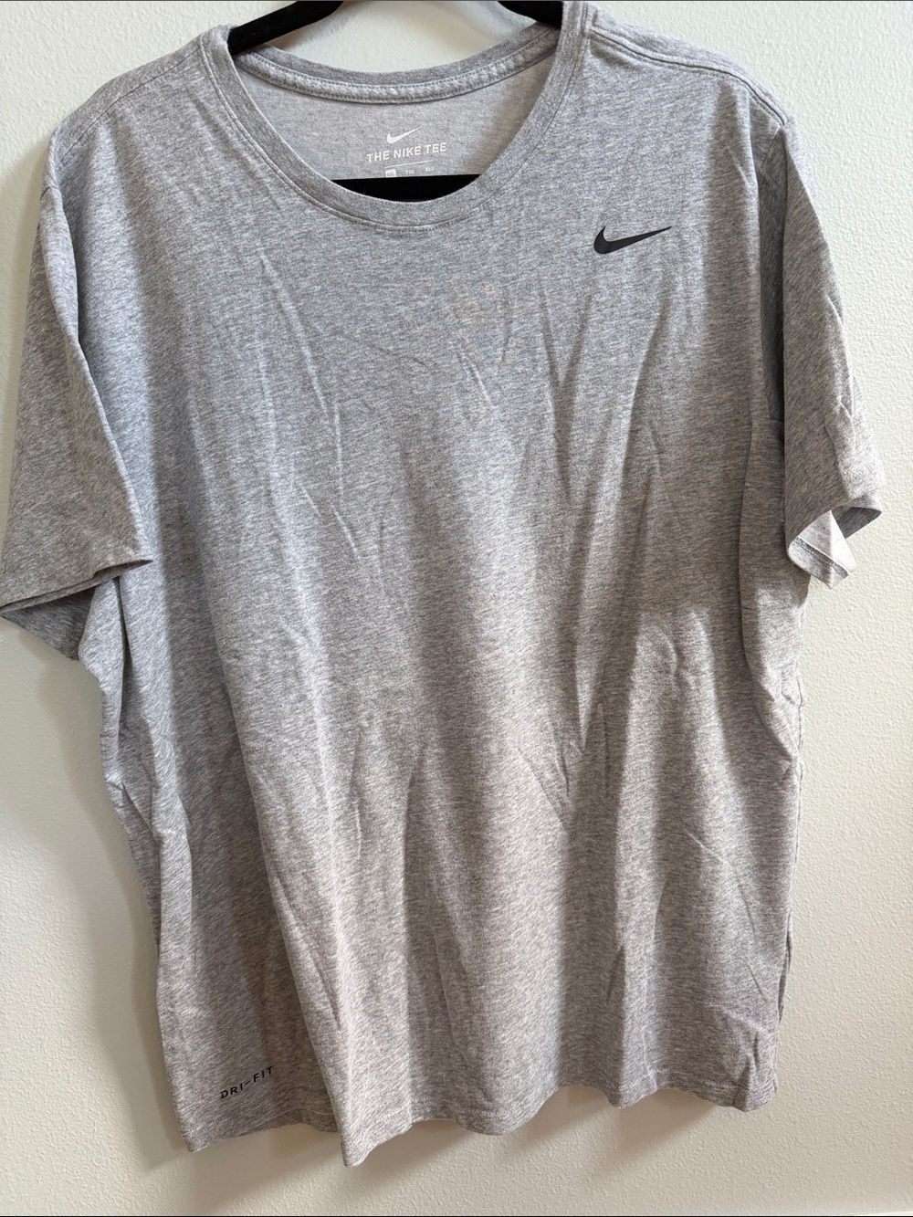 Nike Gray Dri-FIT Crew Neck Short Sleeve Tee